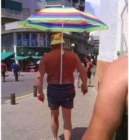 Hands-free sun protection should be invented.