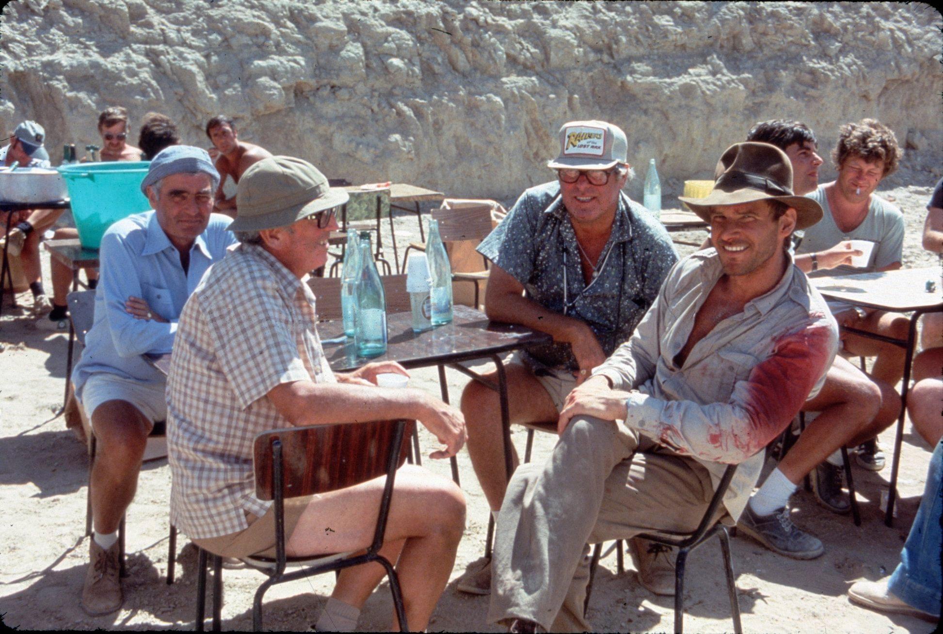 Sharing a moment with the crew.