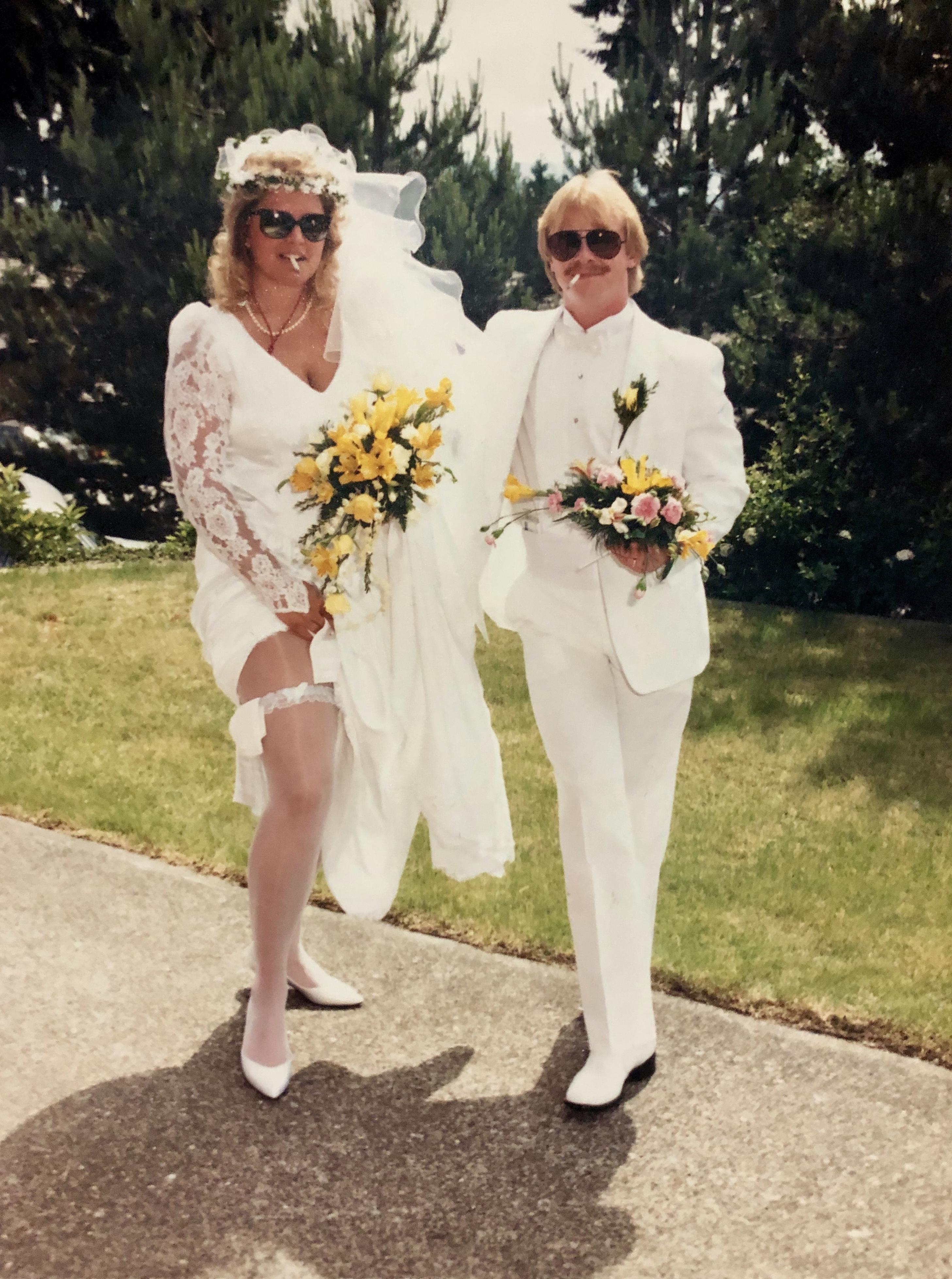 This duo knew how to party and pose.