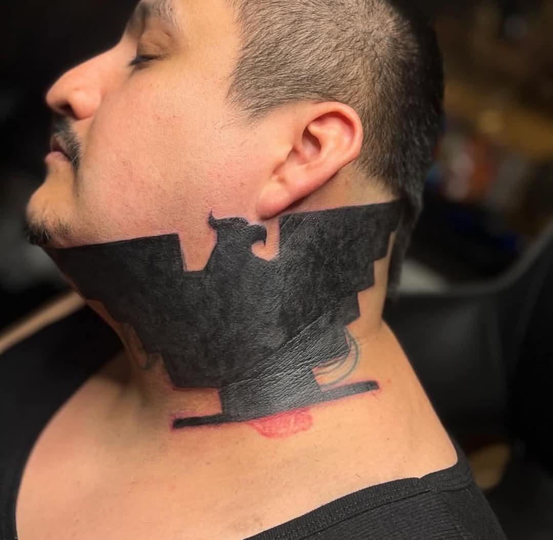 Tattoo that looks like a bad print job.