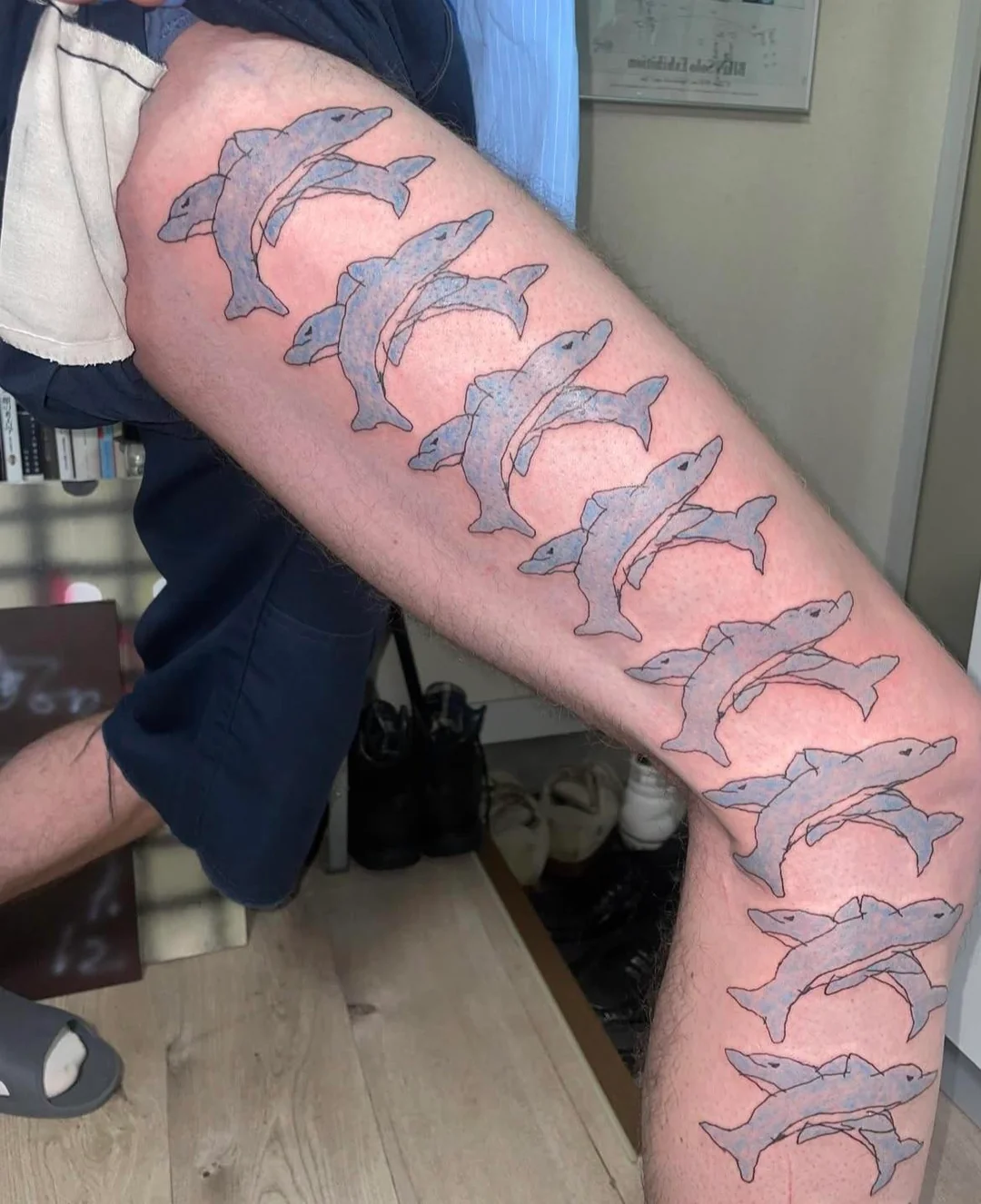 Tattoo sleeve no one requested.