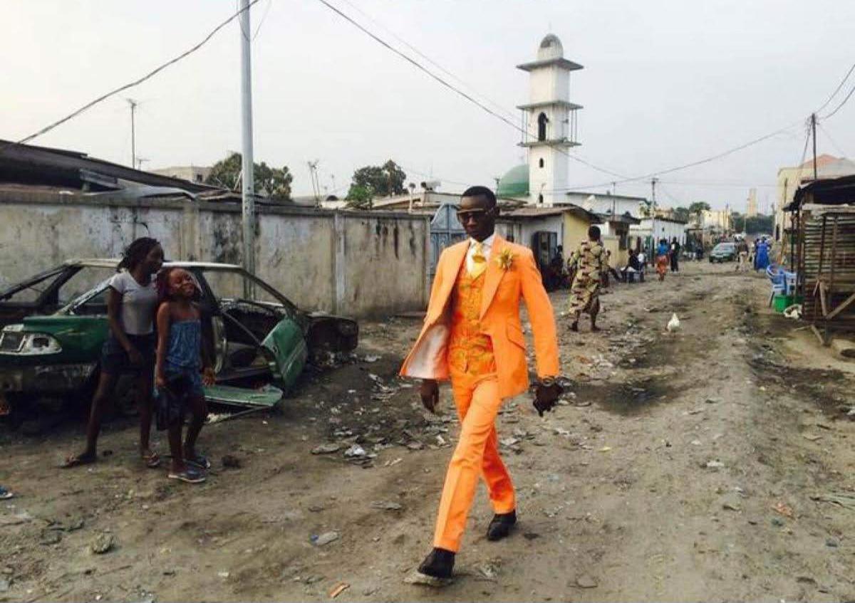 His confidence is so loud it drowned the background.