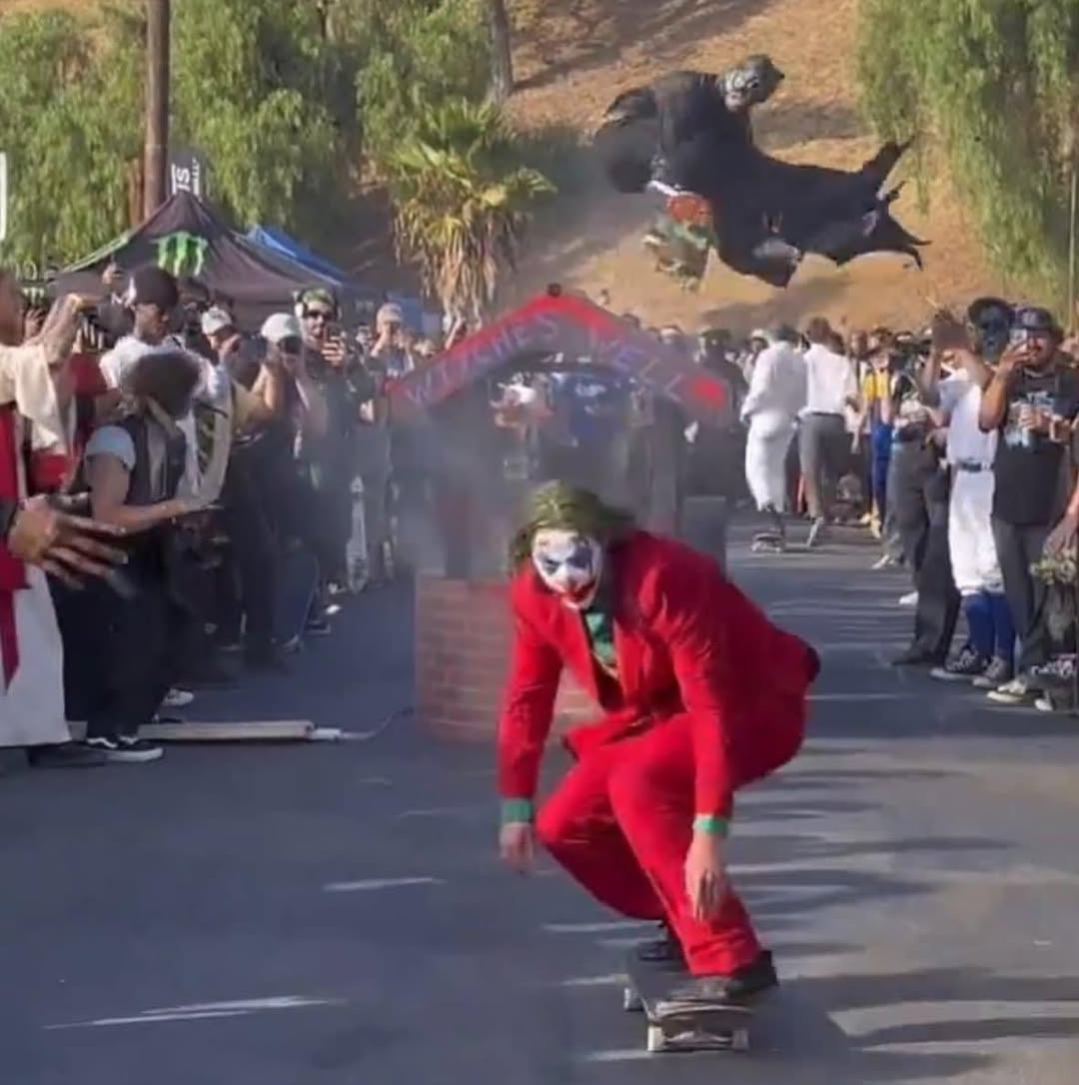 Making all heads turn as he passes through.