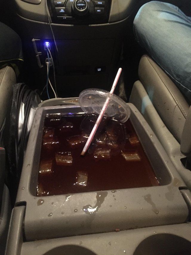 Soda Tsunami Between the Seats