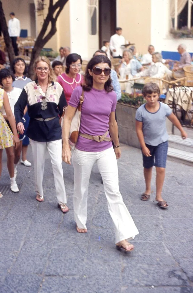 Capri streets became her runway.