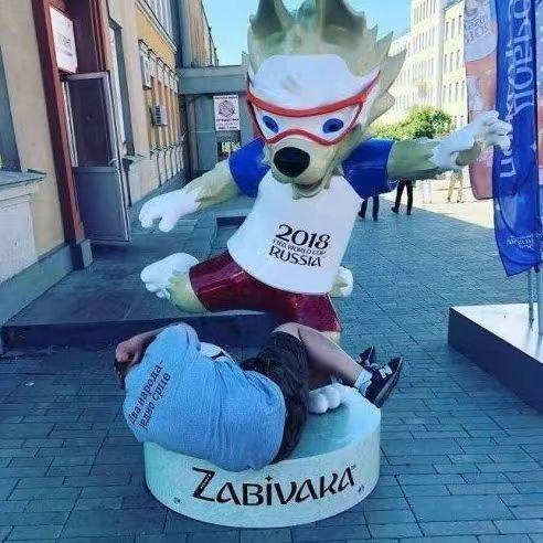World Cup mascot's taking it too seriously.