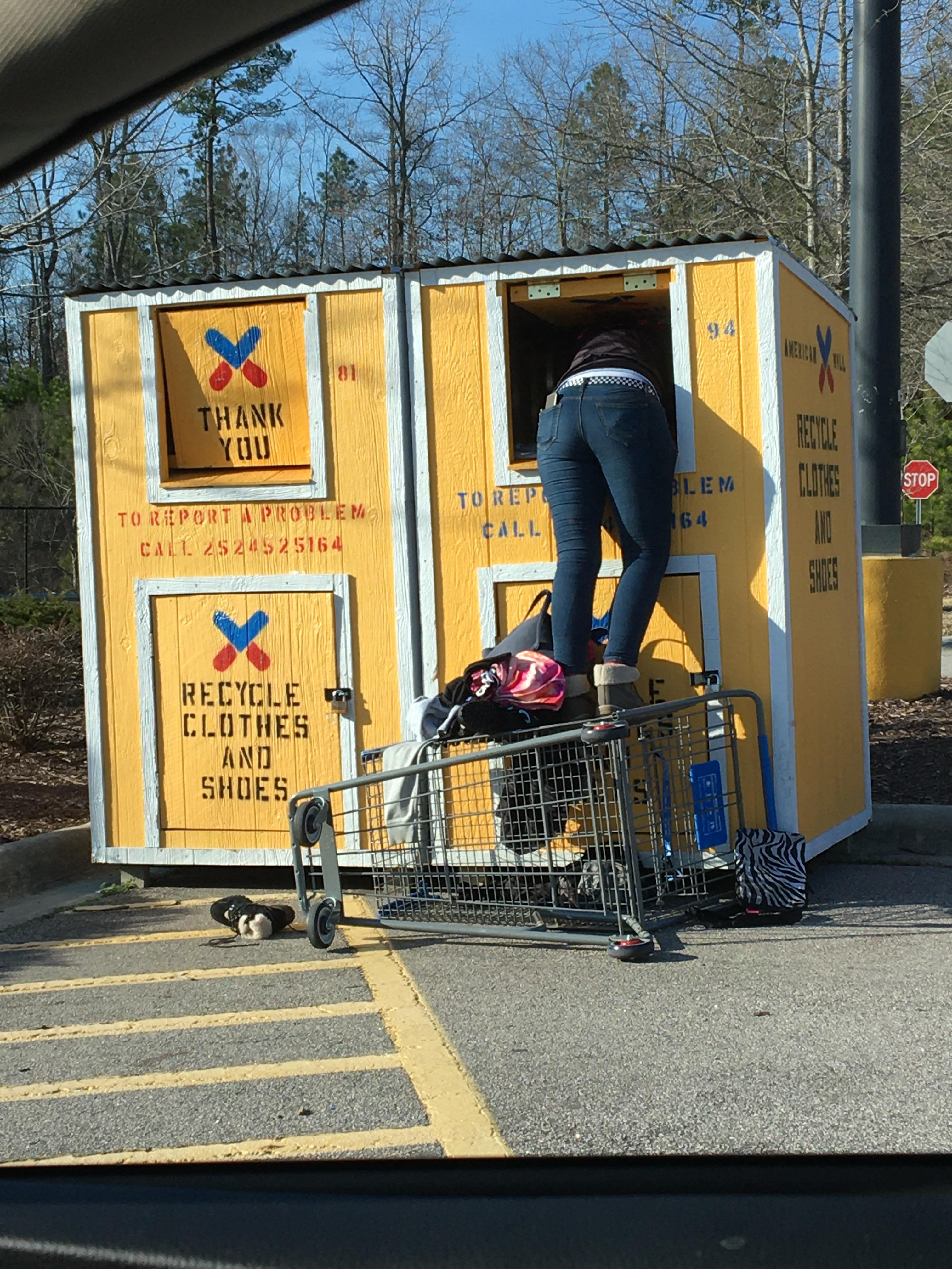 When thrifting means being basically an olympian.