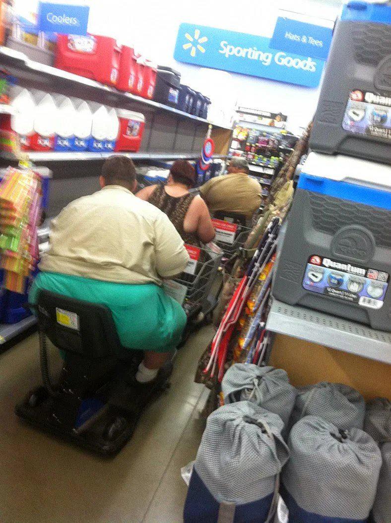 Rush hour at Walmart.