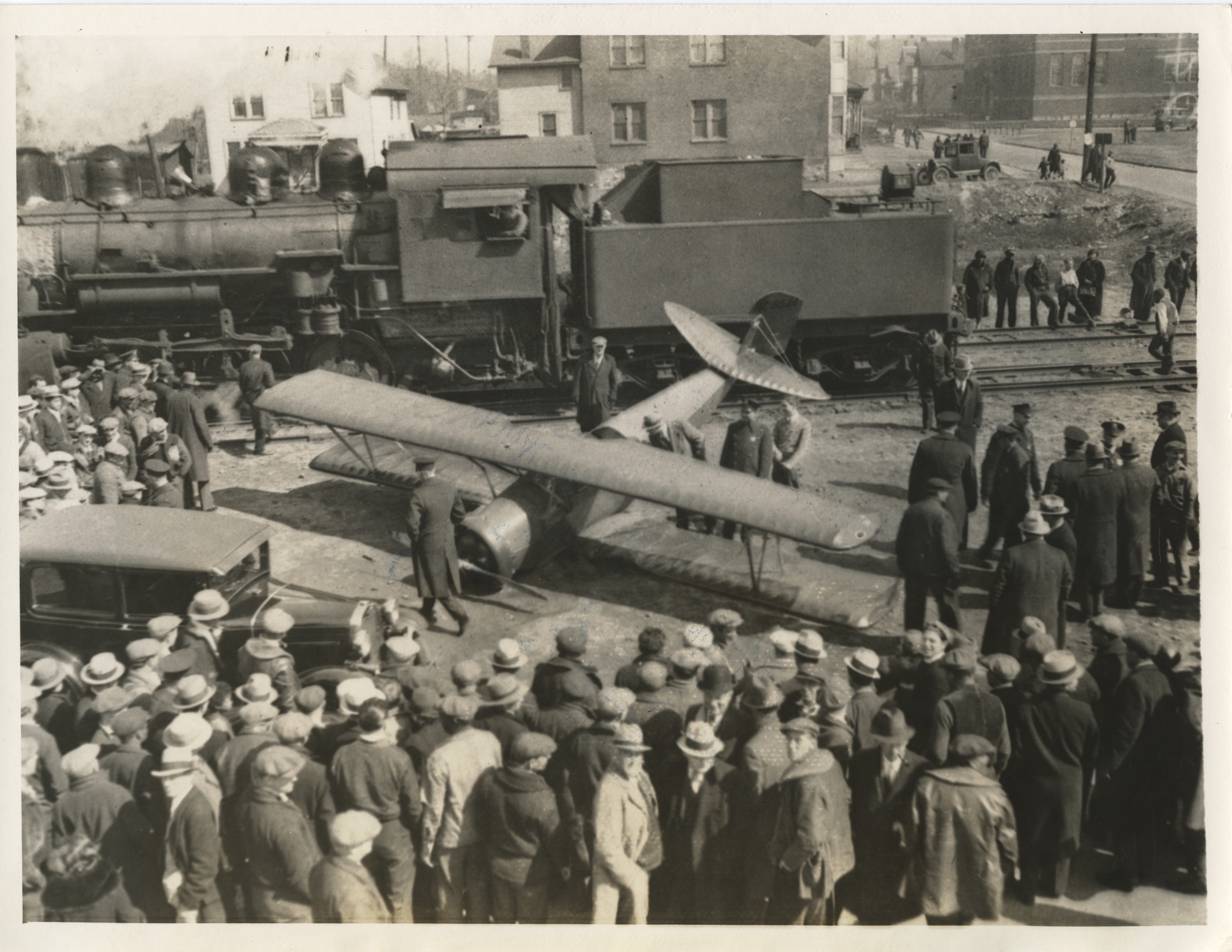Back when traffic jams happened between trains and airplanes.