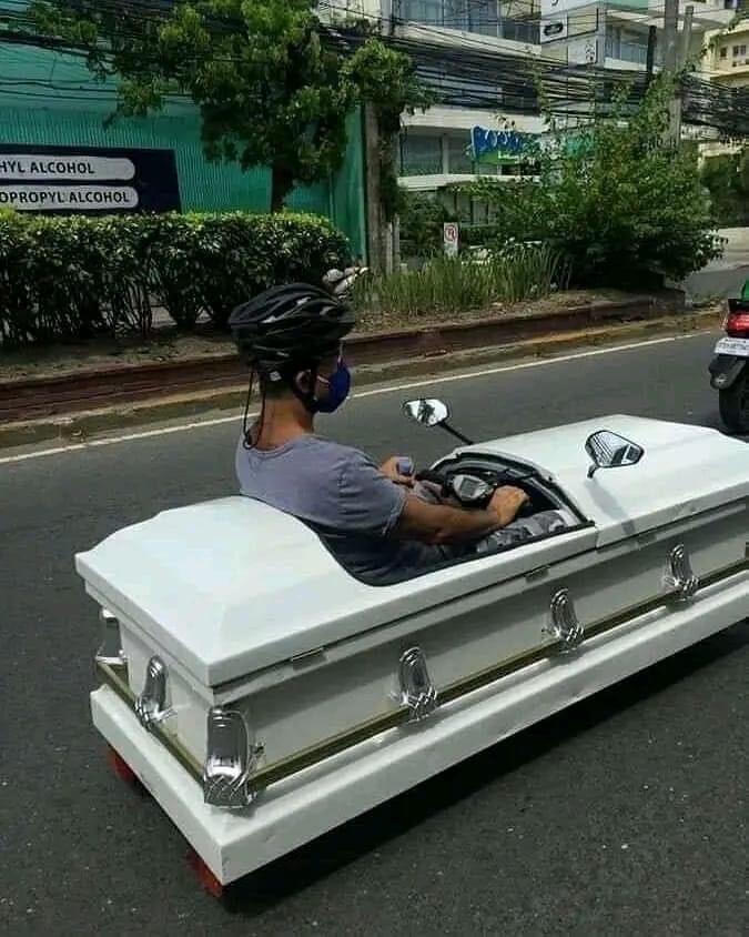 Driving in a Coffin 