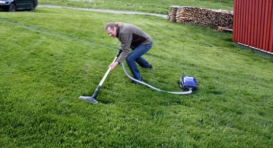 Vacuuming the Lawn