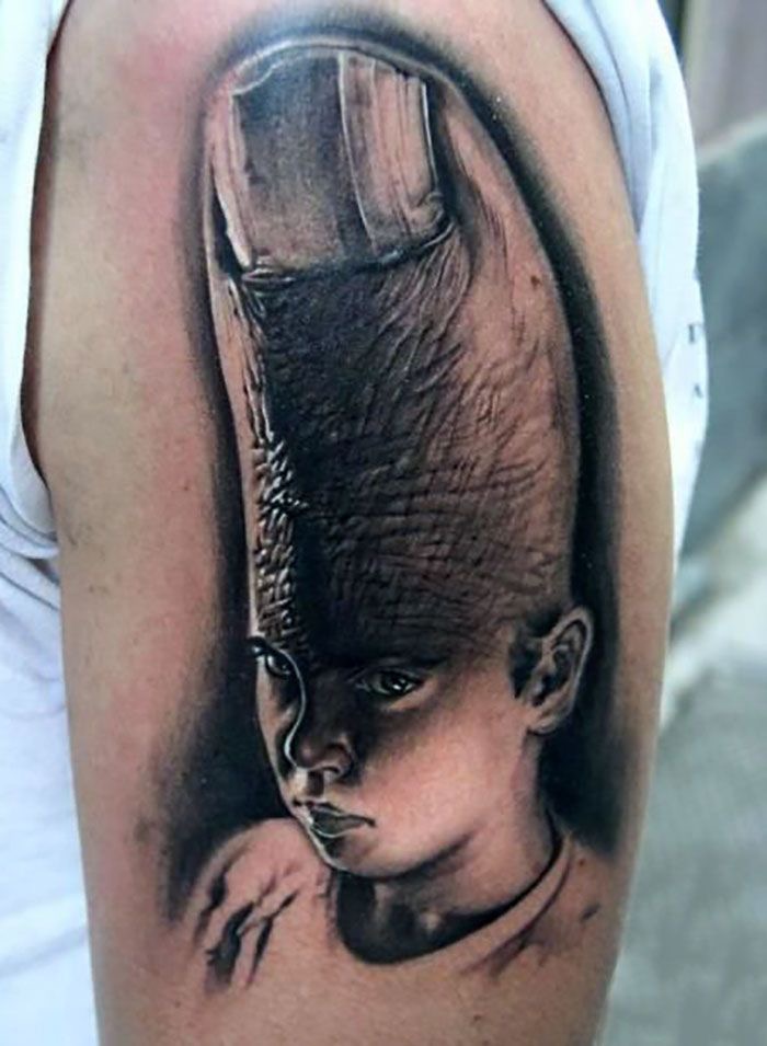 Baby Head with a Finger Growing Out of It