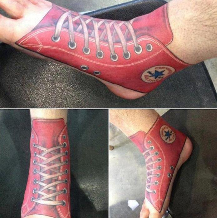 Converse Foot Tattoo