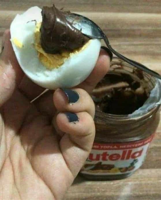 Nutella + Hard-Boiled Egg