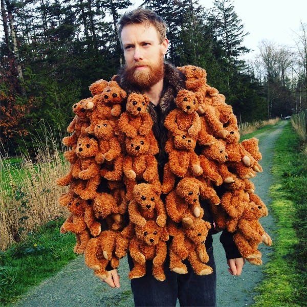 Man in Teddy Bear Jacket
