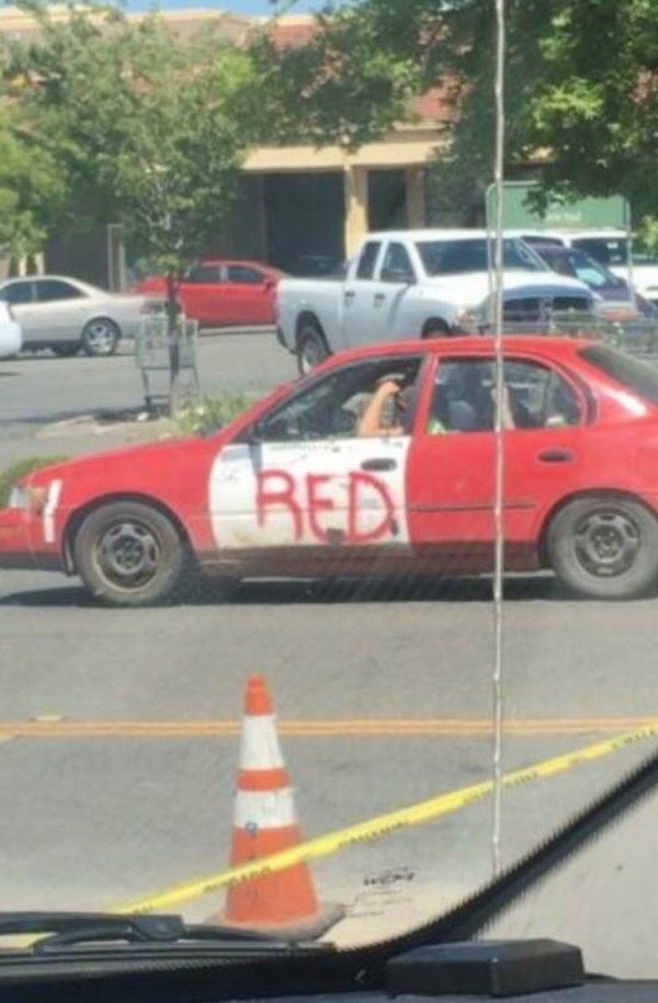 Red Car with ‘RED’ Door