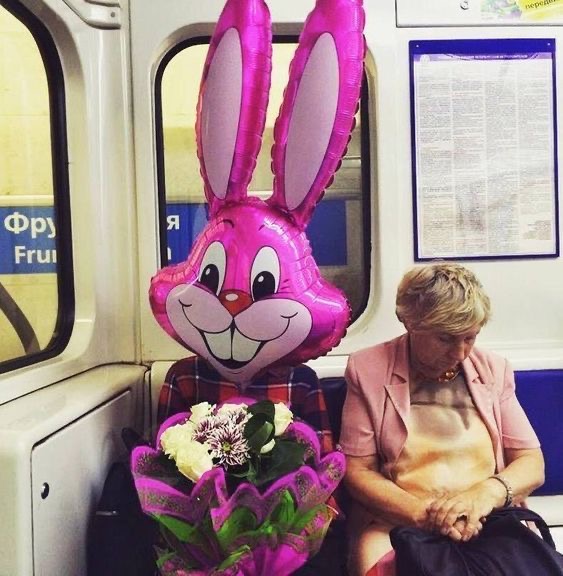 Bunny Head on Subway