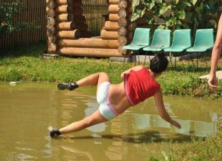 Girl Falling in the Water