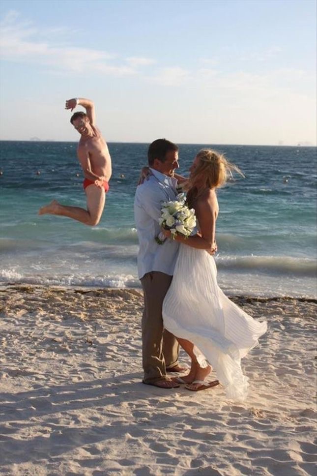 Wedding Photo Crashed by Jumper