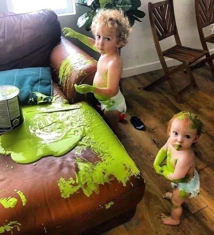 Kids Paint Couch Green