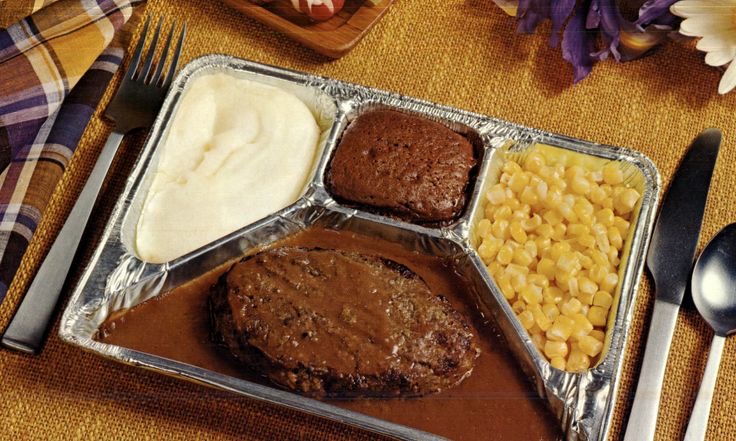 TV dinners in aluminum trays