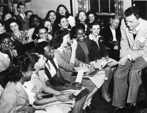 Frank Leaning Into the Crowd