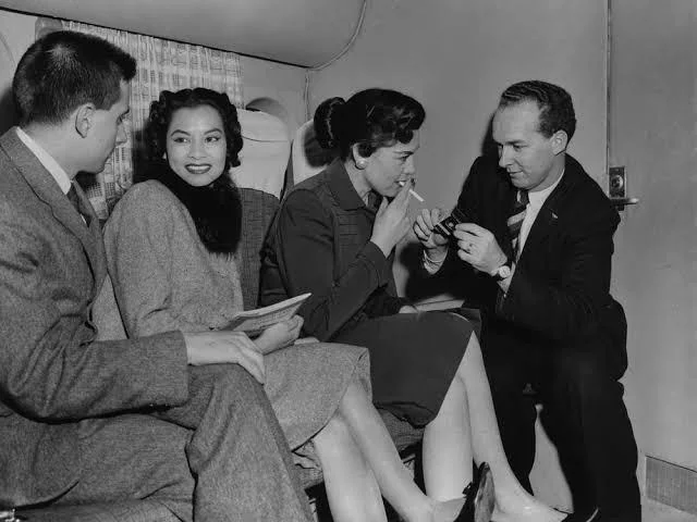 Smoking was allowed everywhere