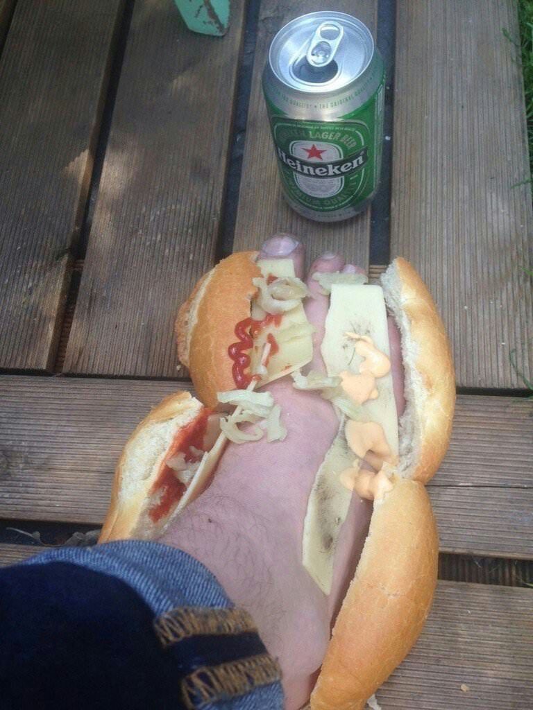 Foot Sandwich with Fries