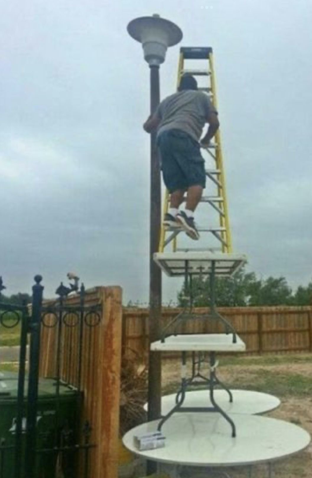 DIY Tower of Tables and Ladder