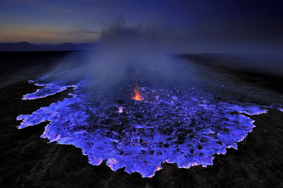 Blue volcano