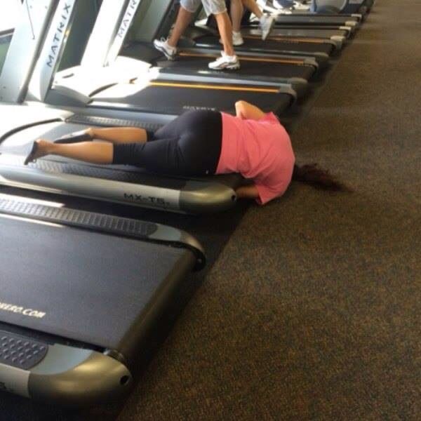 Woman Falls on Treadmill