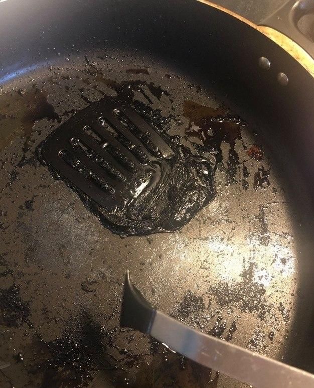 Spatula Melts in Pan