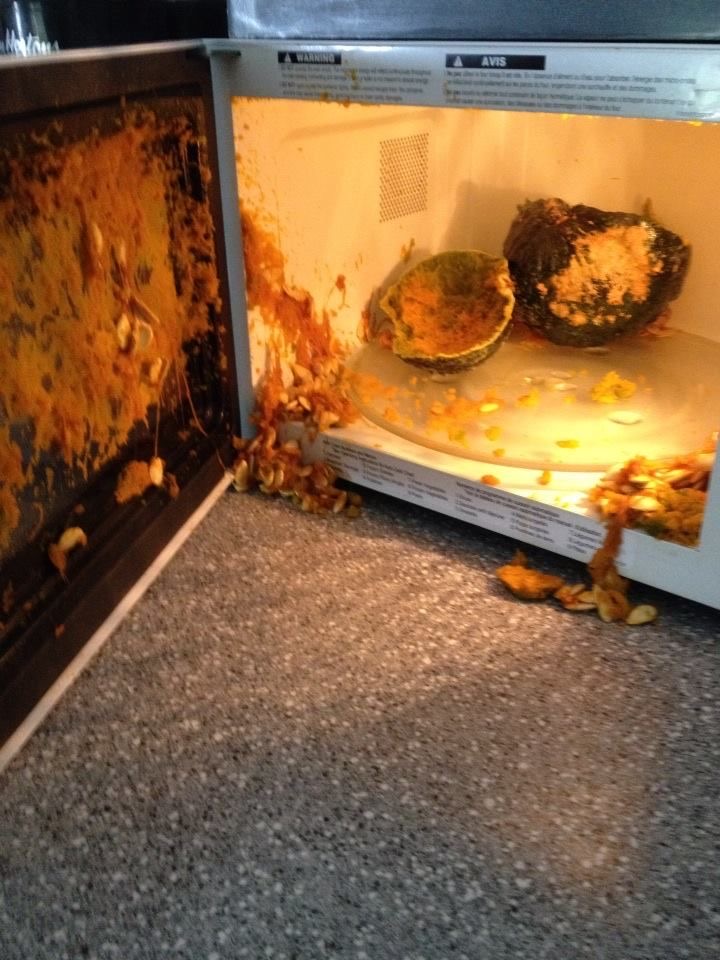 Squash Explodes in Microwave