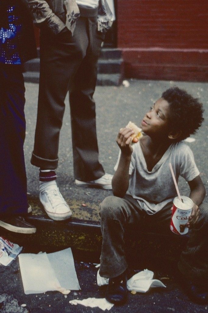 Boy with Soda and Burger