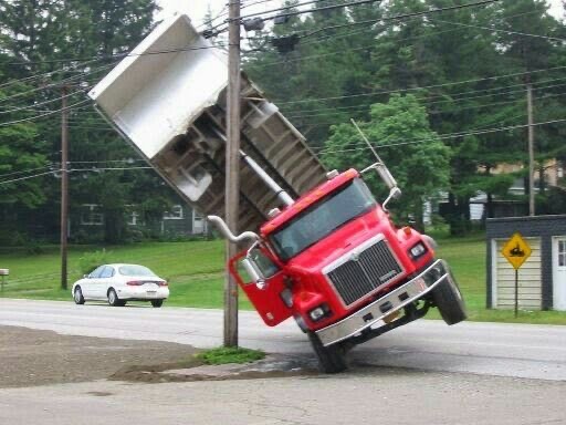 Truck Goes Sideways