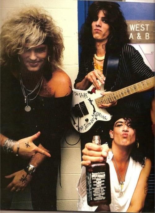 Ratt Backstage with Whisky Bottle