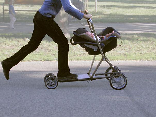 Baby stroller scooter