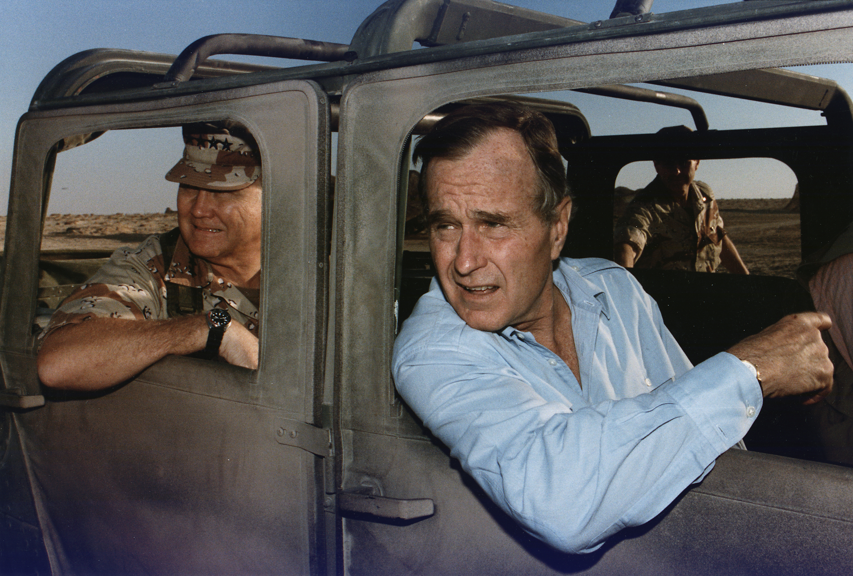 President Bush and General Schwarzkopf, 1990