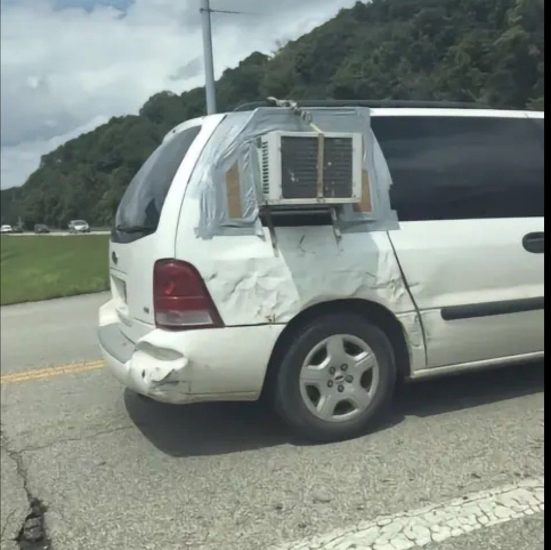 Car with Taped Air Conditioning