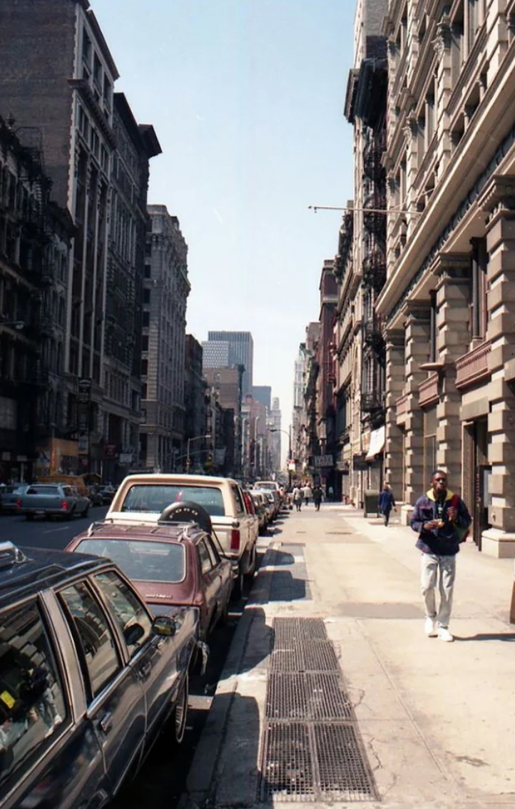 Street with Parked Cars. New York, 1990s