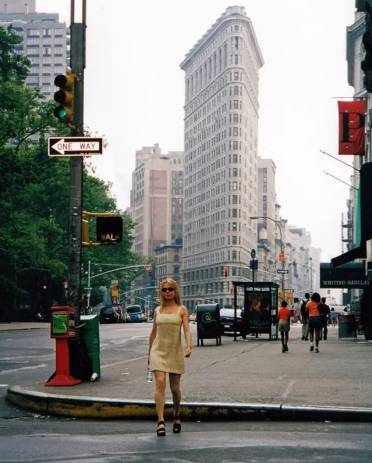 Girl Walking Down the Street. New York City, 1990s