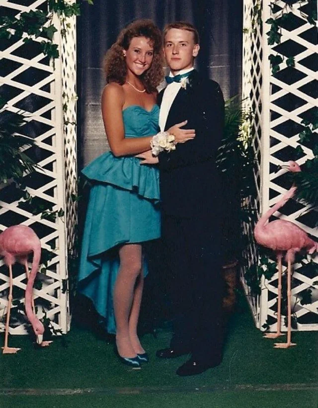 Teal and tux, 1987