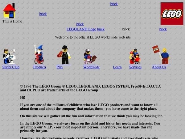LEGO Website (1996)