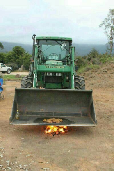 BBQ Using the Construction Truck