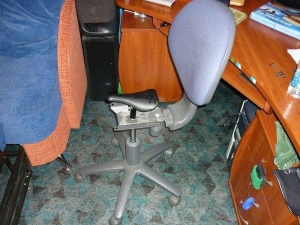 Office Chair With a Bicycle Seat Upgrade