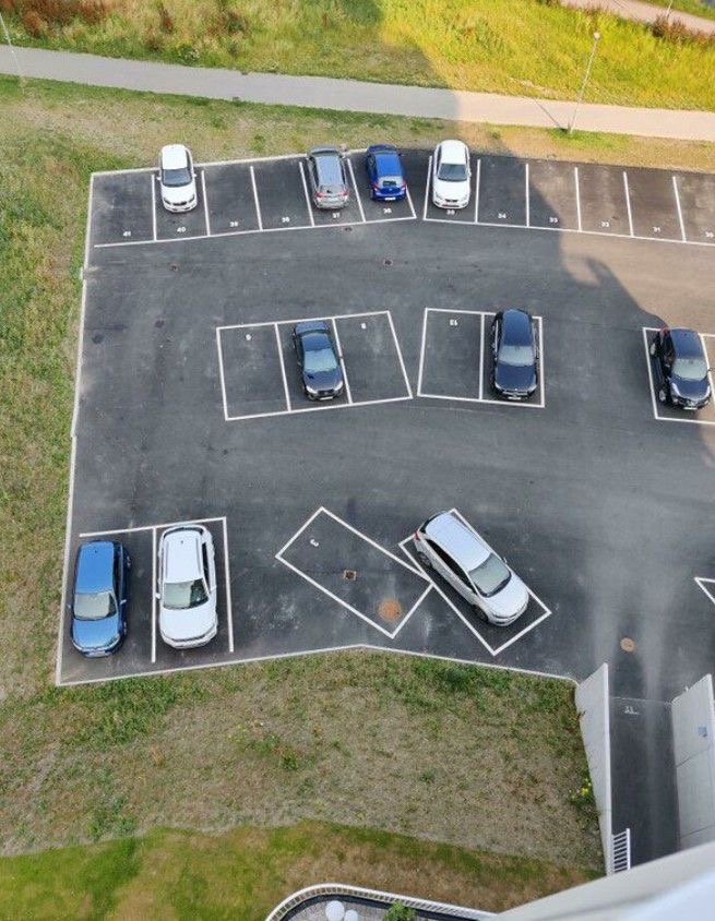Parking Lot Designed by Picasso
