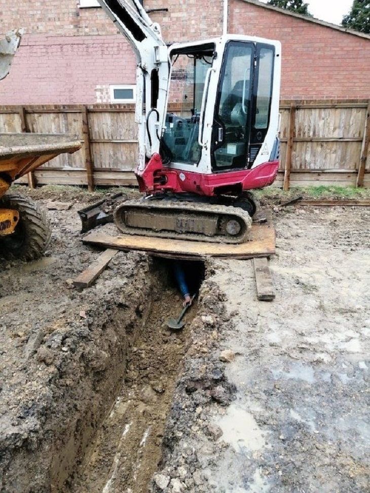 Giant Truck Trusting Its Life to a Cardboard Sheet