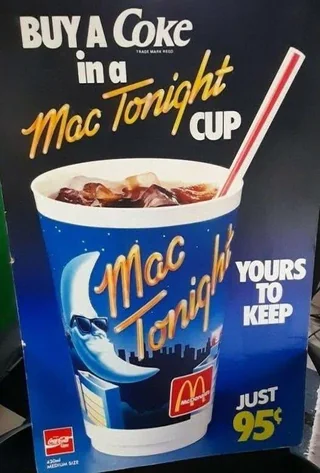 McDonald's Mac Tonight cup, 1980s