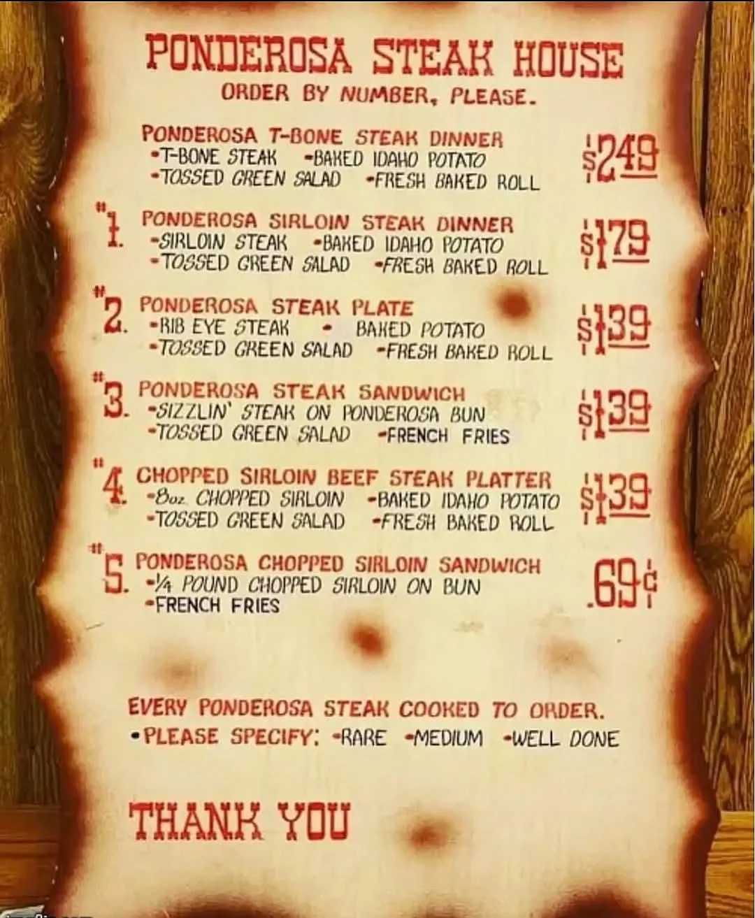 Ponderosa Steakhouse, 1970s