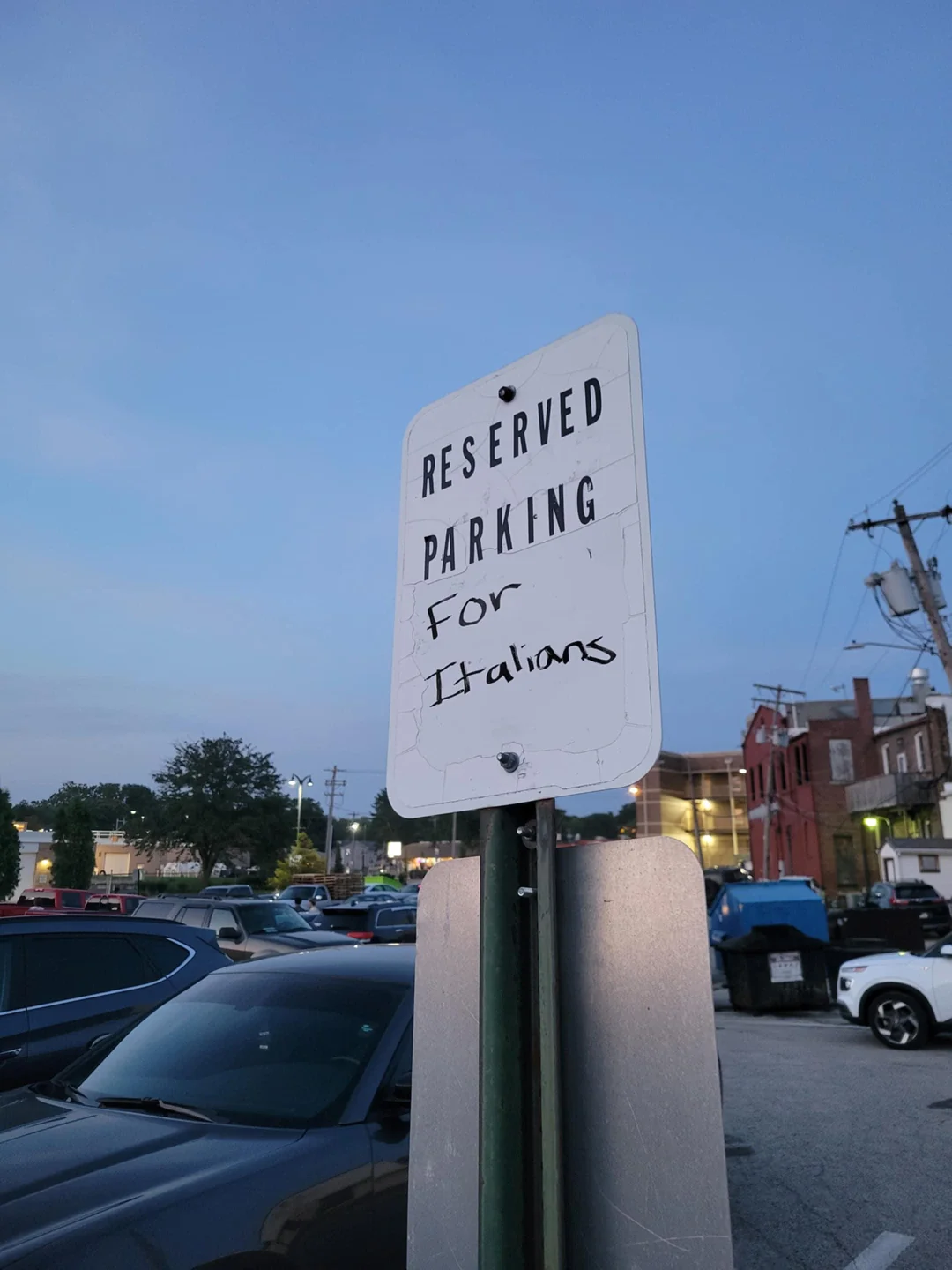 Reserved italian parking